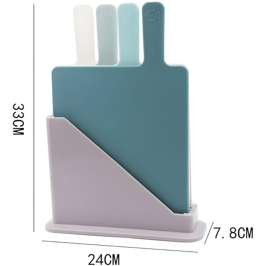 Plastic Cutting Board Set – 4 Pcs